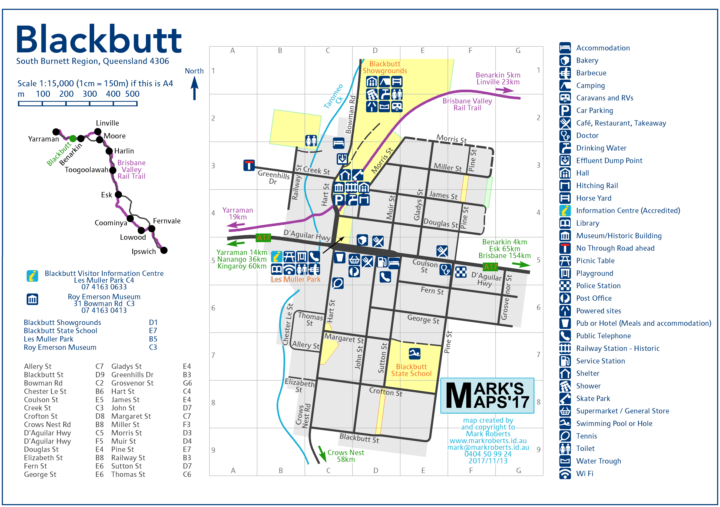 Blackbutt Town Map, South Burnett