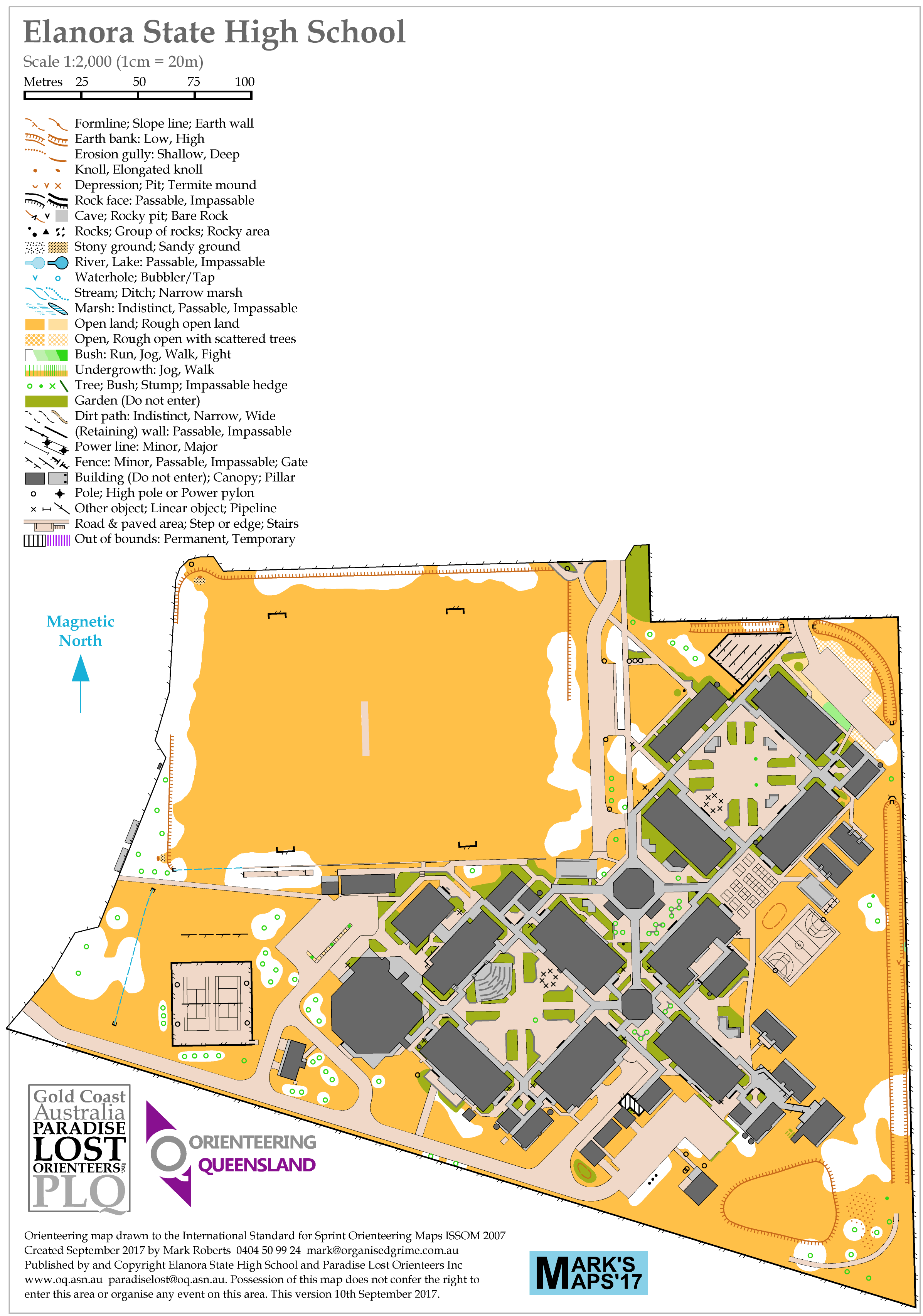 Elanora State High School orienteering map